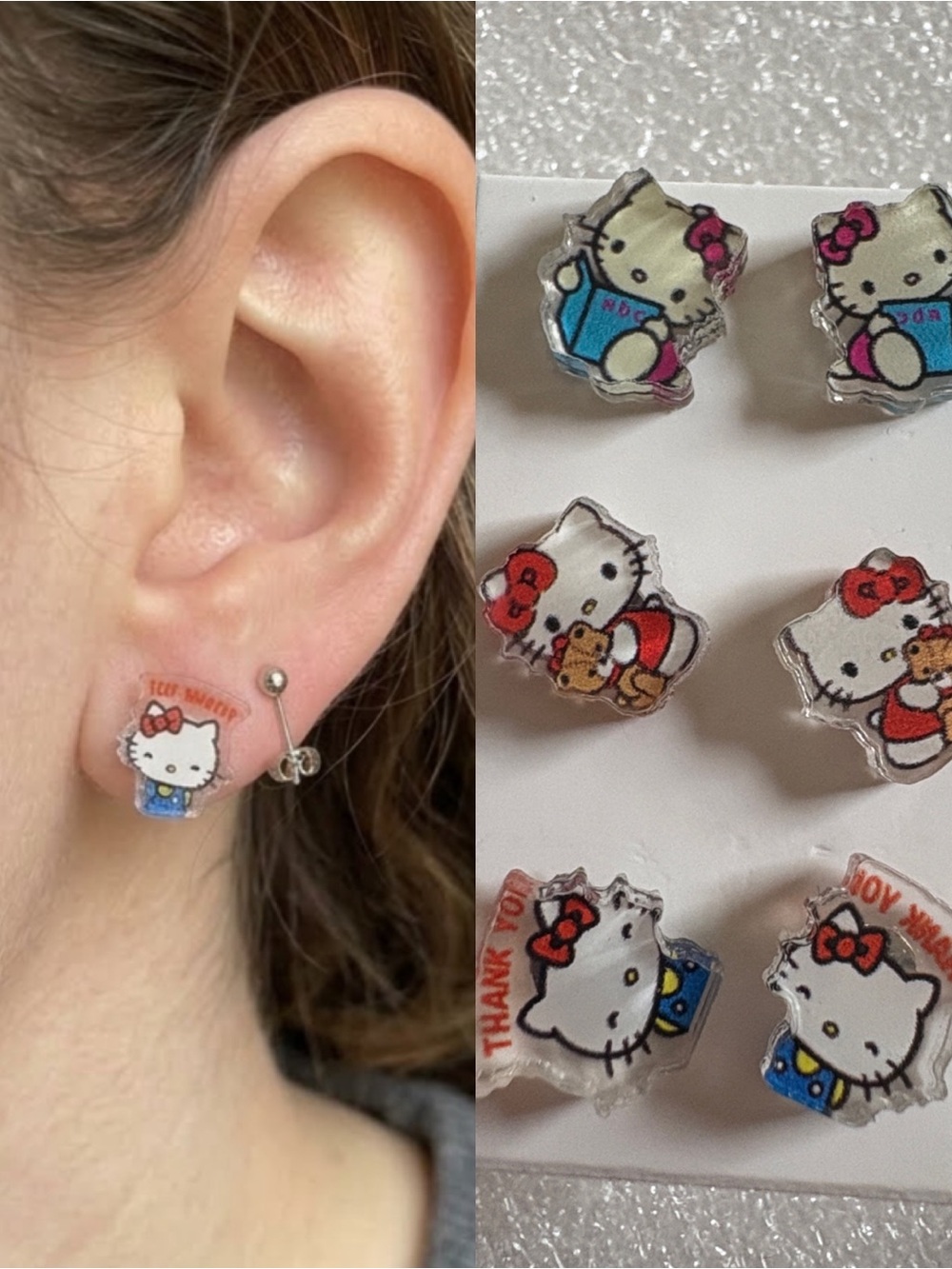 🆕Hello Kitty: Adult & Kids Stud Earring Set